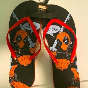 Mens Deadpool Flip flops